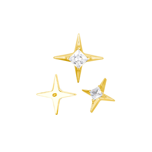 PVD Gold Star with a gem