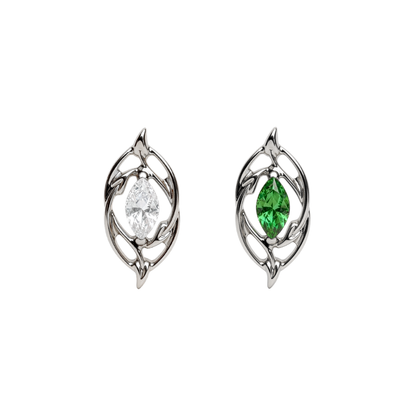 Gem with swirl design