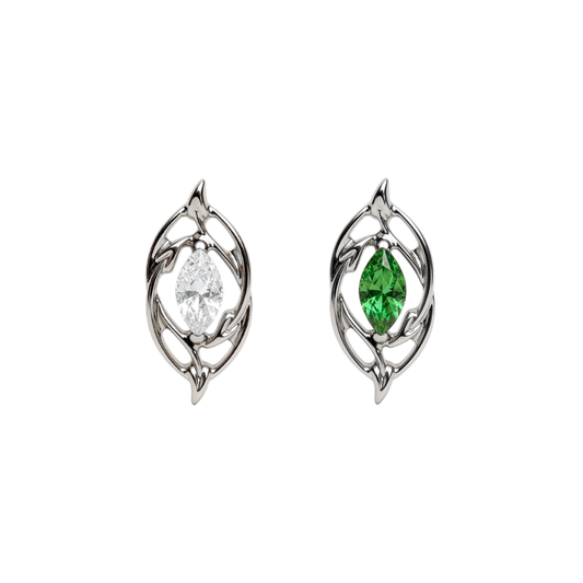 Gem with swirl design
