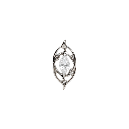 Gem with swirl design