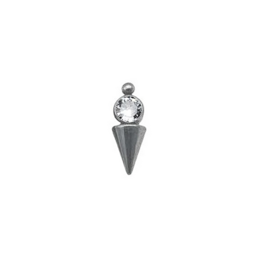Clear gem with a spike
