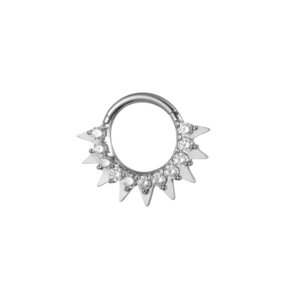 Ring with gems and spikes