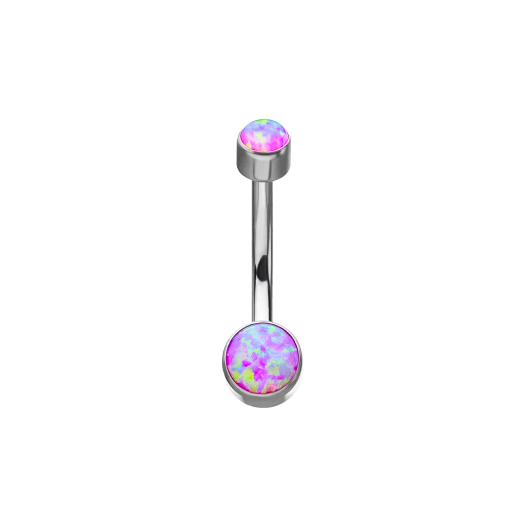 Navel barbell with opals