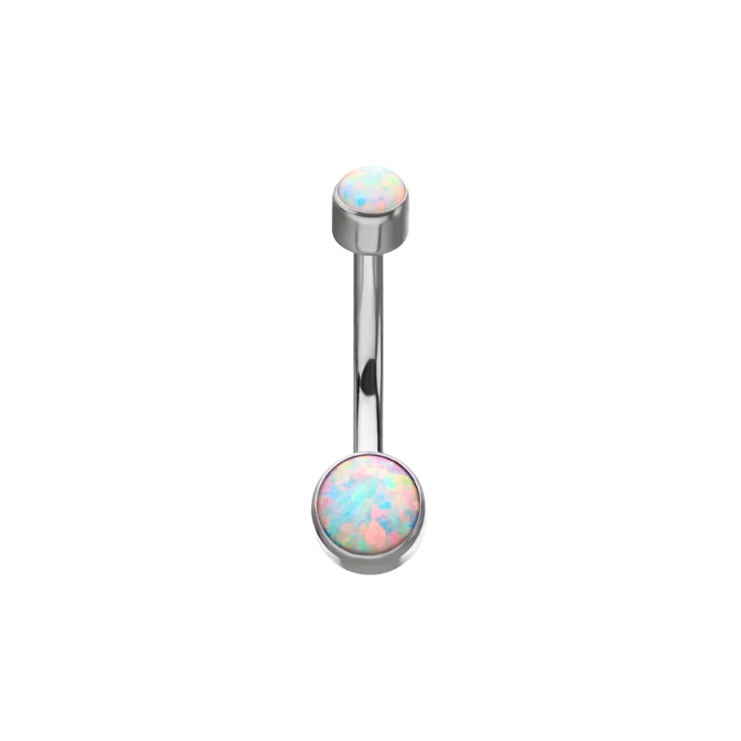 Navel barbell with opals