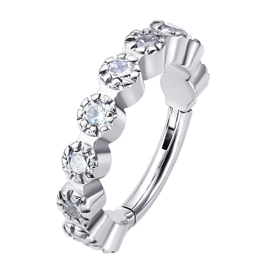 Ring with side gems