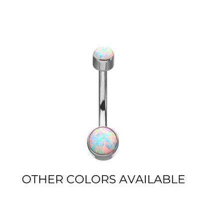 Navel barbell with opals