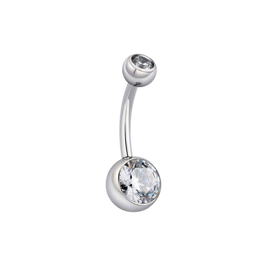 Navel barbell with gems